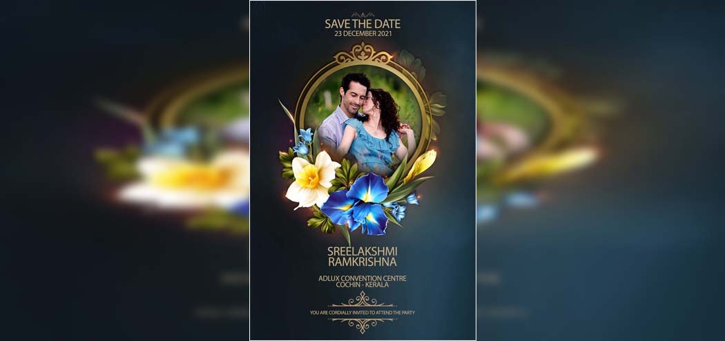 Wedding Invitation Card PSD-6